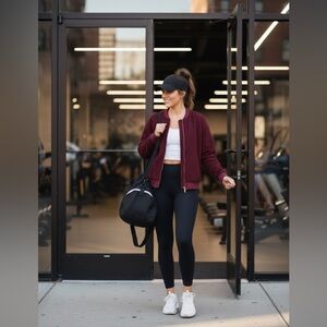 Titika Bomber Jacket Burgundy Size Medium